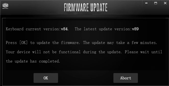 Start Wired Firmware Update