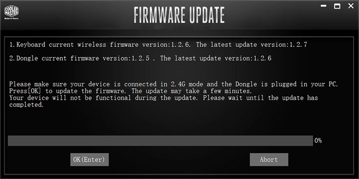 Start Wireless Firmware Update