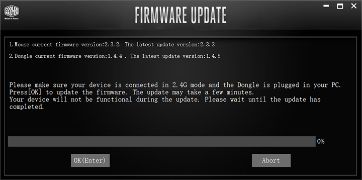 Firmware Update Mouse Dongle